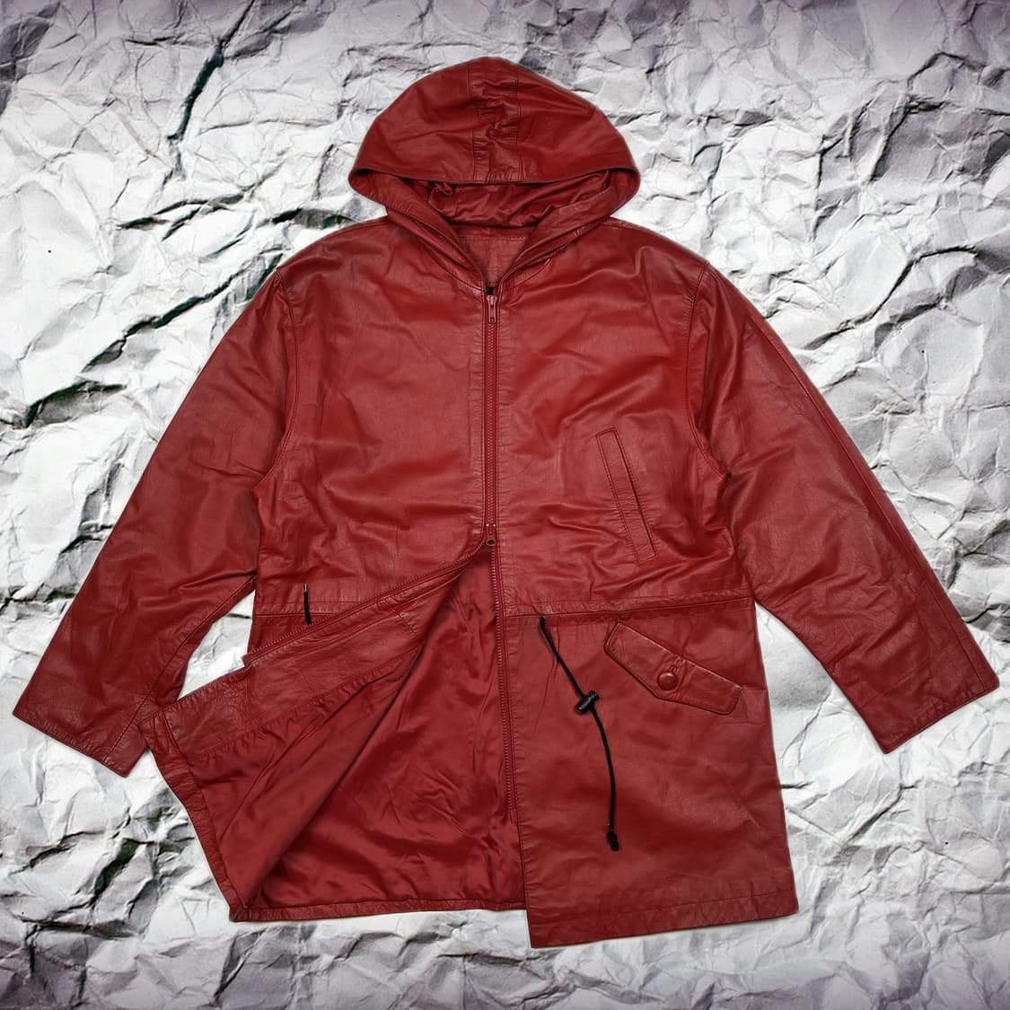 빈티지 후디 가죽 자켓 상품이미지4