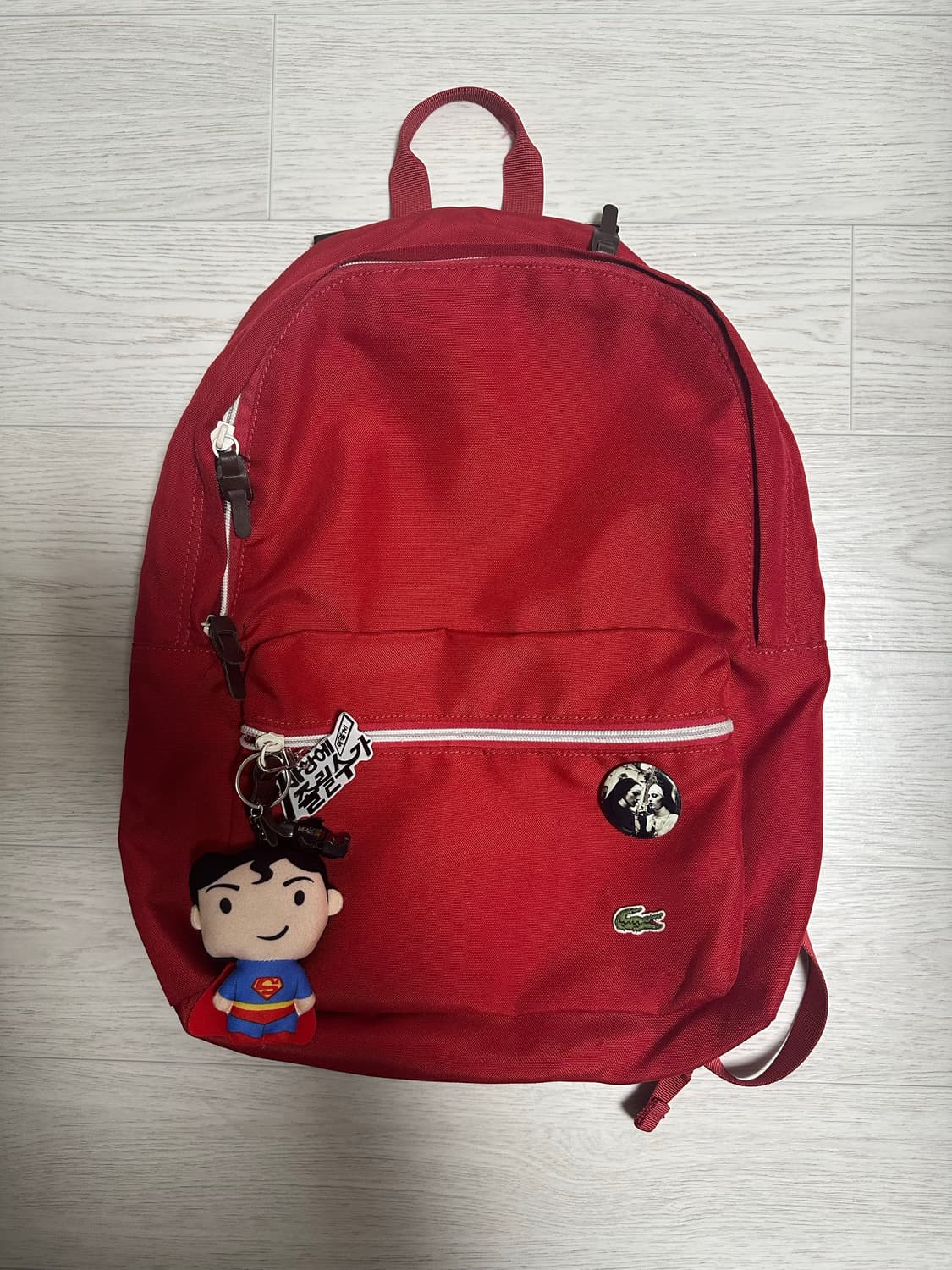 라코스테 빈티지 레드 백팩 상품이미지1