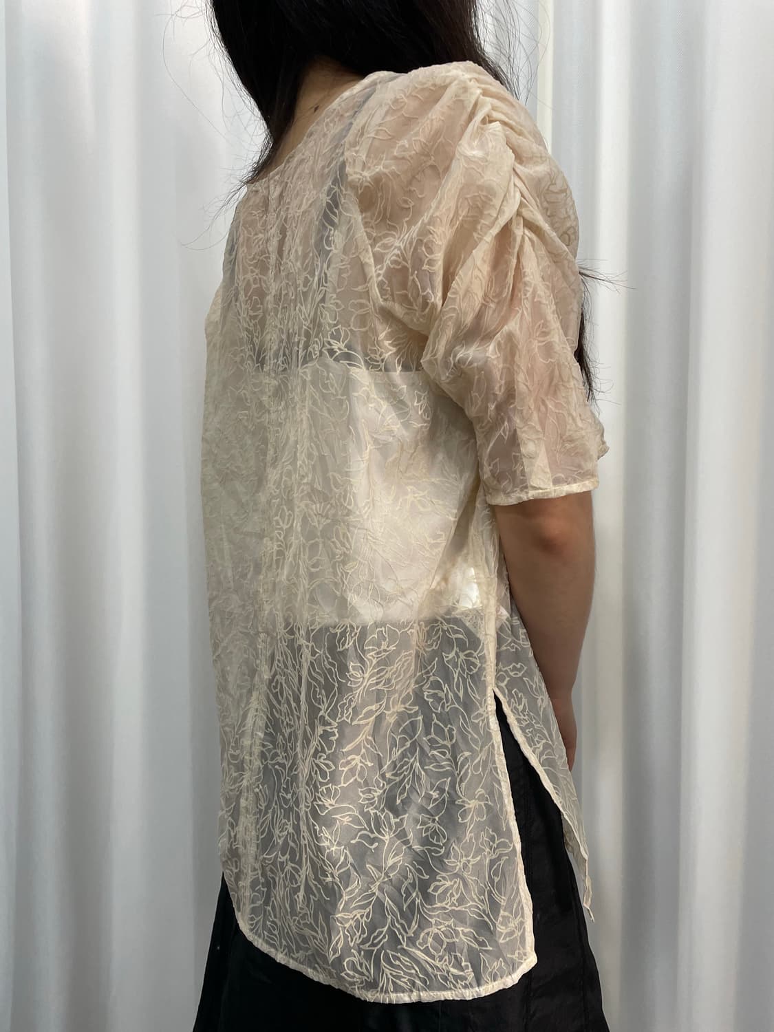 seethrough blouse 상품이미지3