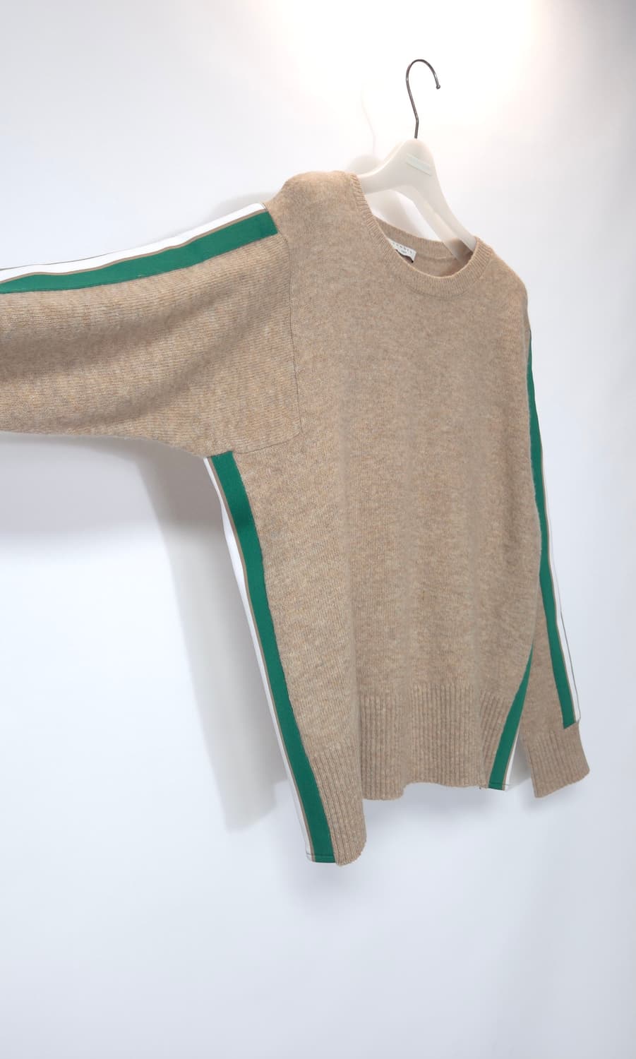 산드로 배색라인 라운드넥 니트 탑 44~66 상품이미지6