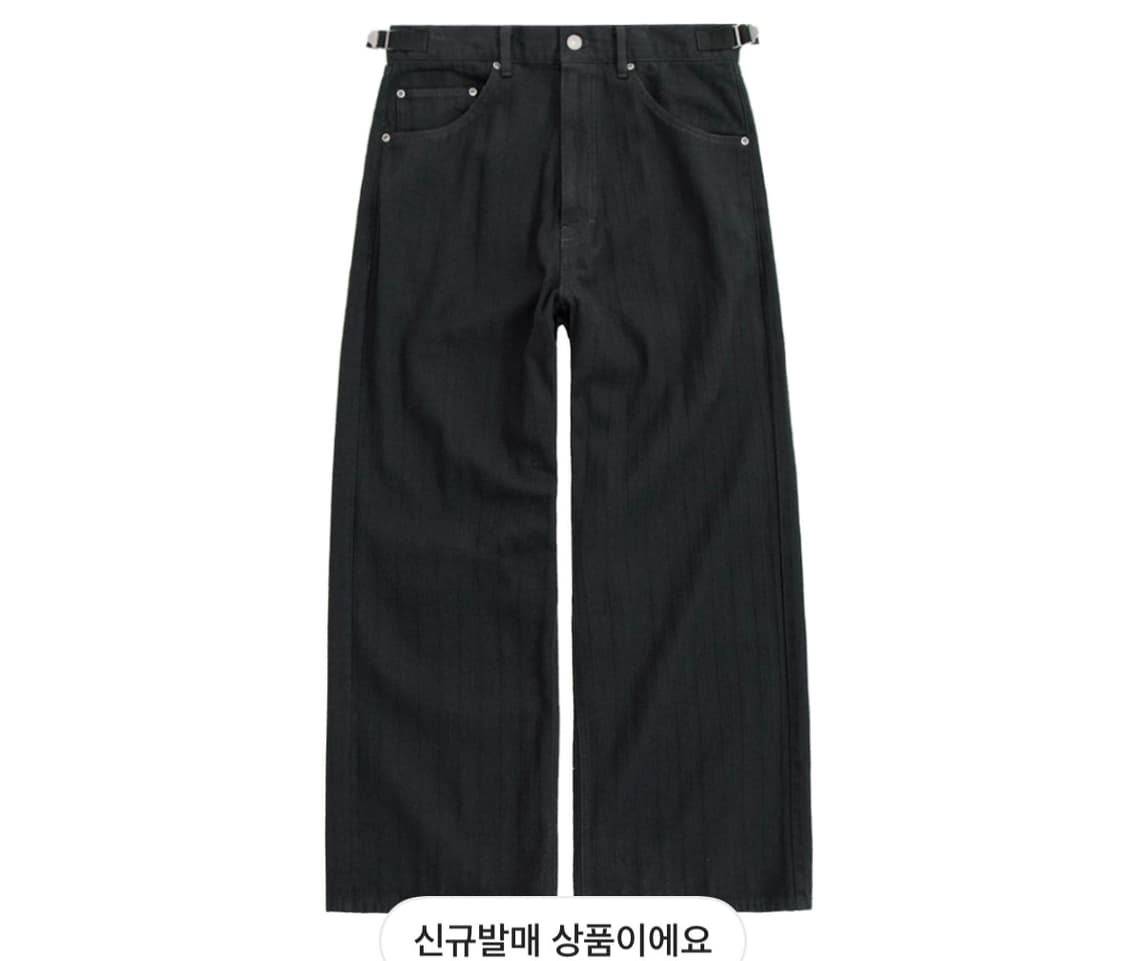 4) 폴리테루 스트라이프 고시마 팬츠 블랙 상품이미지1