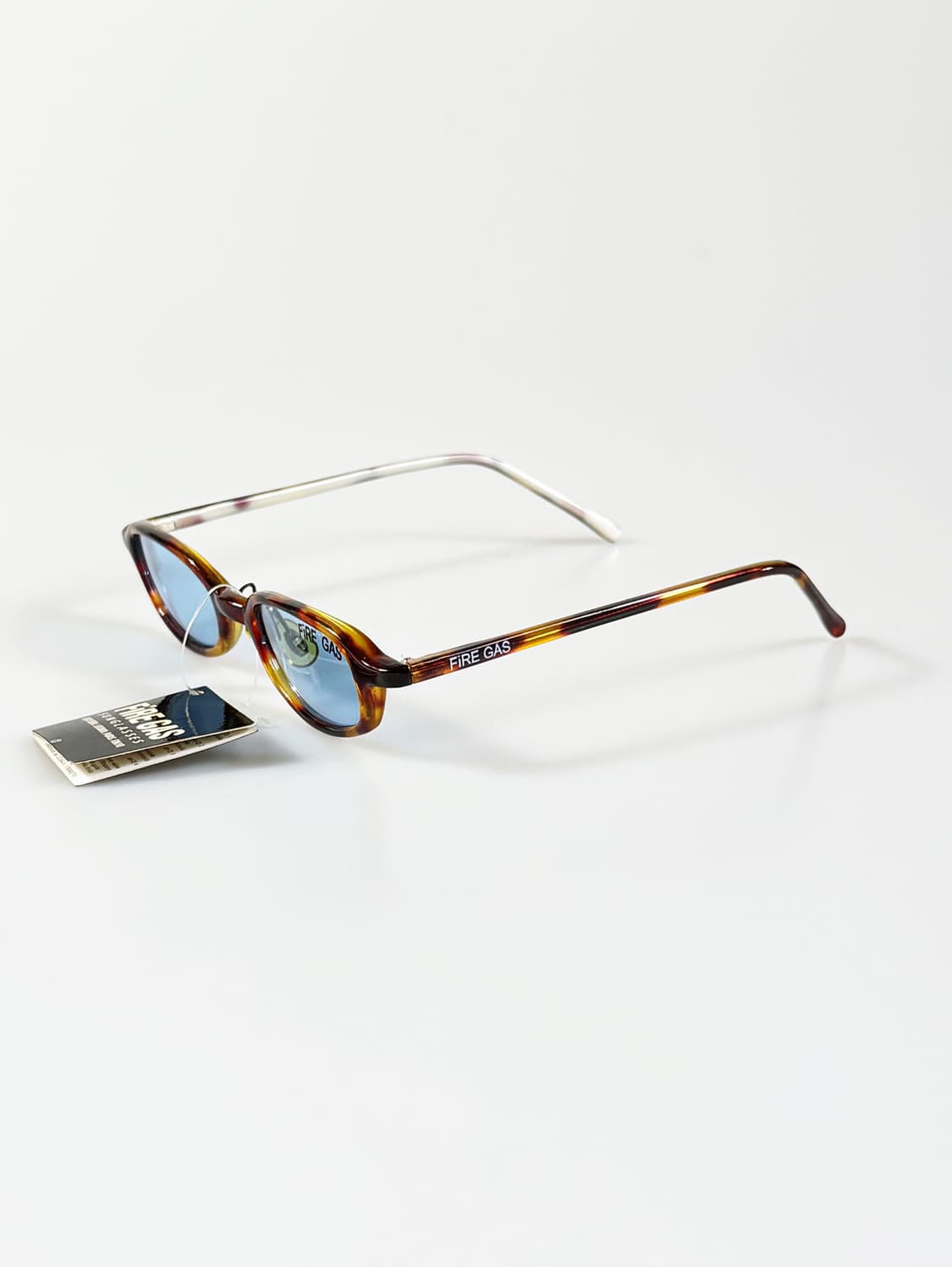 90s FIRE GAS 토터스쉘 뿔테 스퀘어 틴트 빈티지 선글라스 상품이미지3