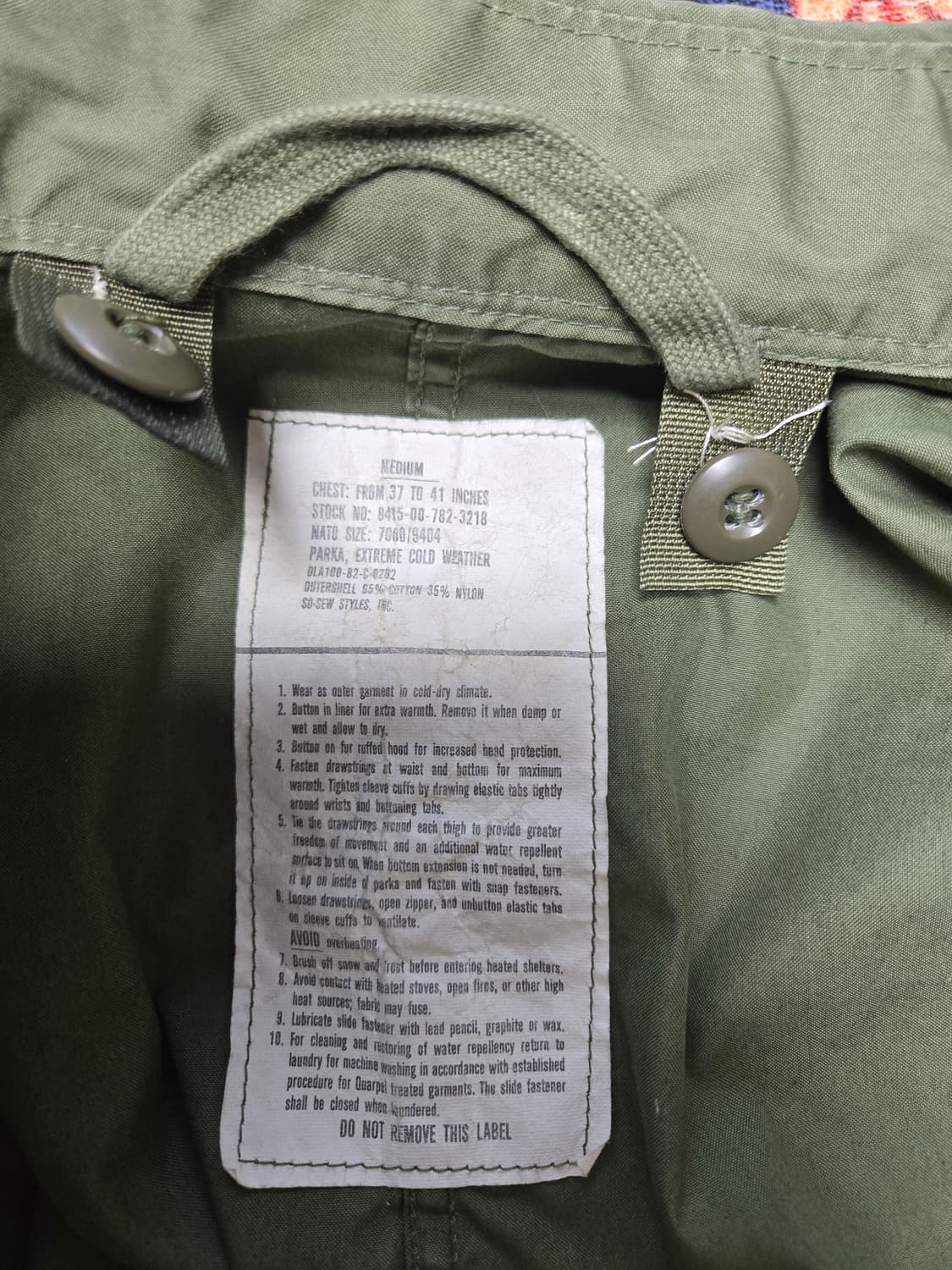 US ARMY 오리지널 M65 피쉬테일 파카[M] 상품이미지6