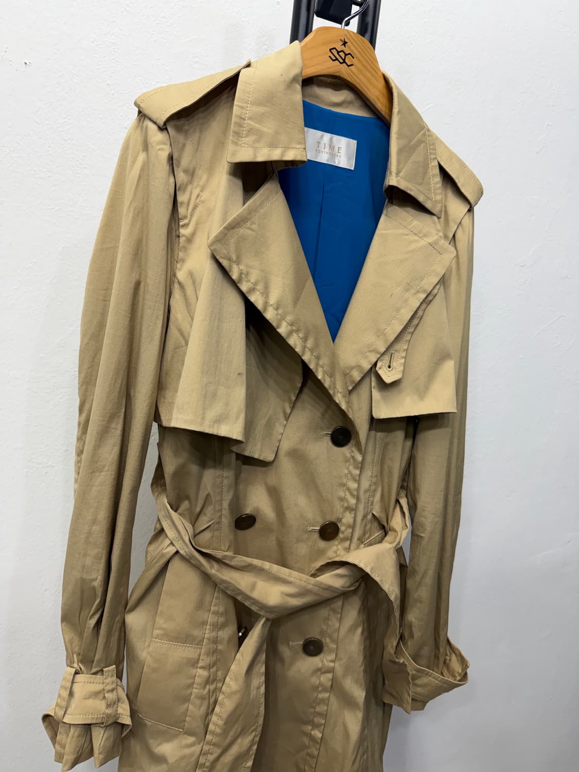 정품) TIME 타임 한섬 베이지 트렌치코트 자켓 82 상품이미지2