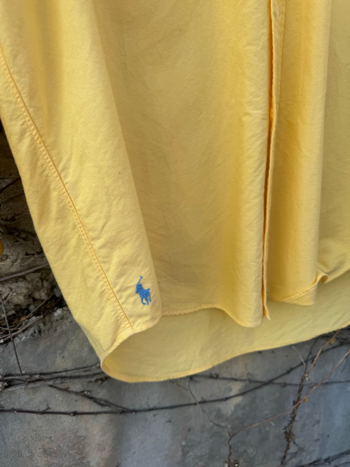 80s 폴로 랄프로렌 빈티지 빅 옥스퍼드 셔츠 옐로우  상품이미지5