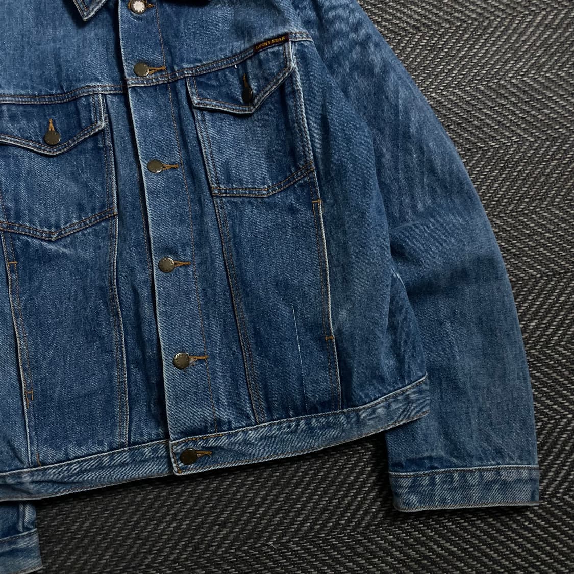 Lucky Star 빈티지 블루 데님 트러커 자켓y 4301 상품이미지3