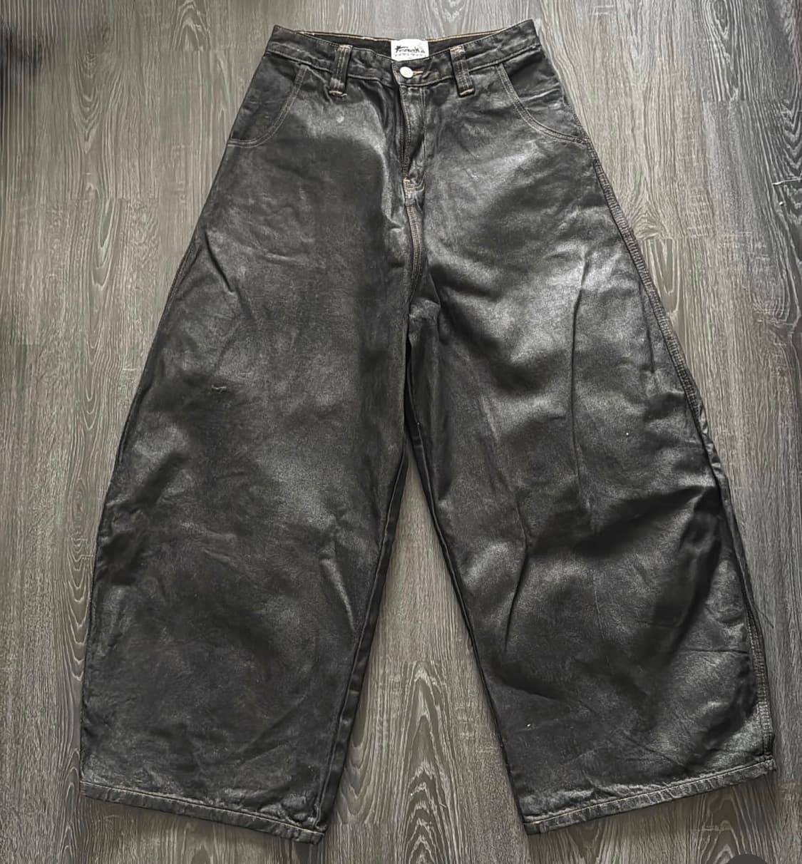 Feinicko 코팅 생지 배기 데님 팬츠 상품이미지1