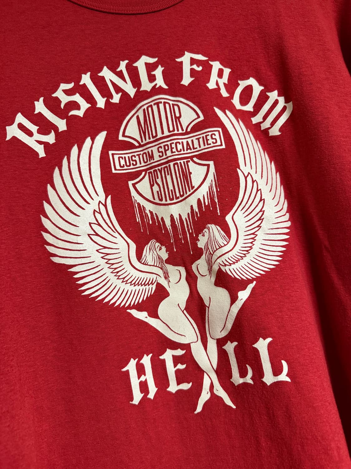 프리휠러스 / rising from hell 티셔츠 레드 / XL 상품이미지2