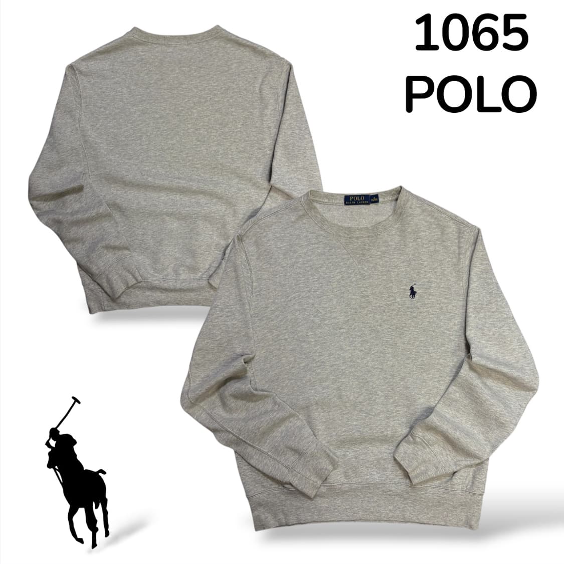 폴로 그레이 맨투맨 S 상품이미지1