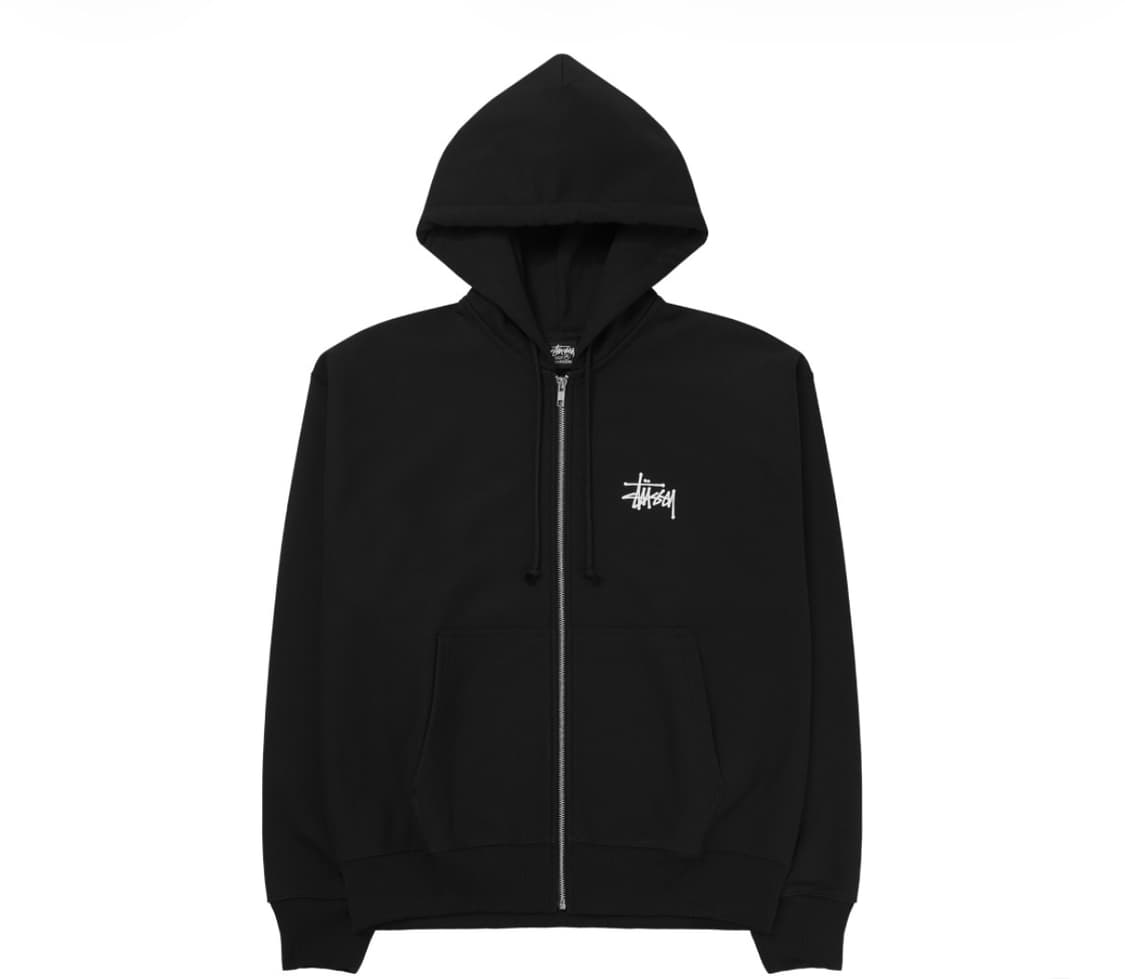 스투시 베이직 후드 집업 블랙 M 상품이미지1