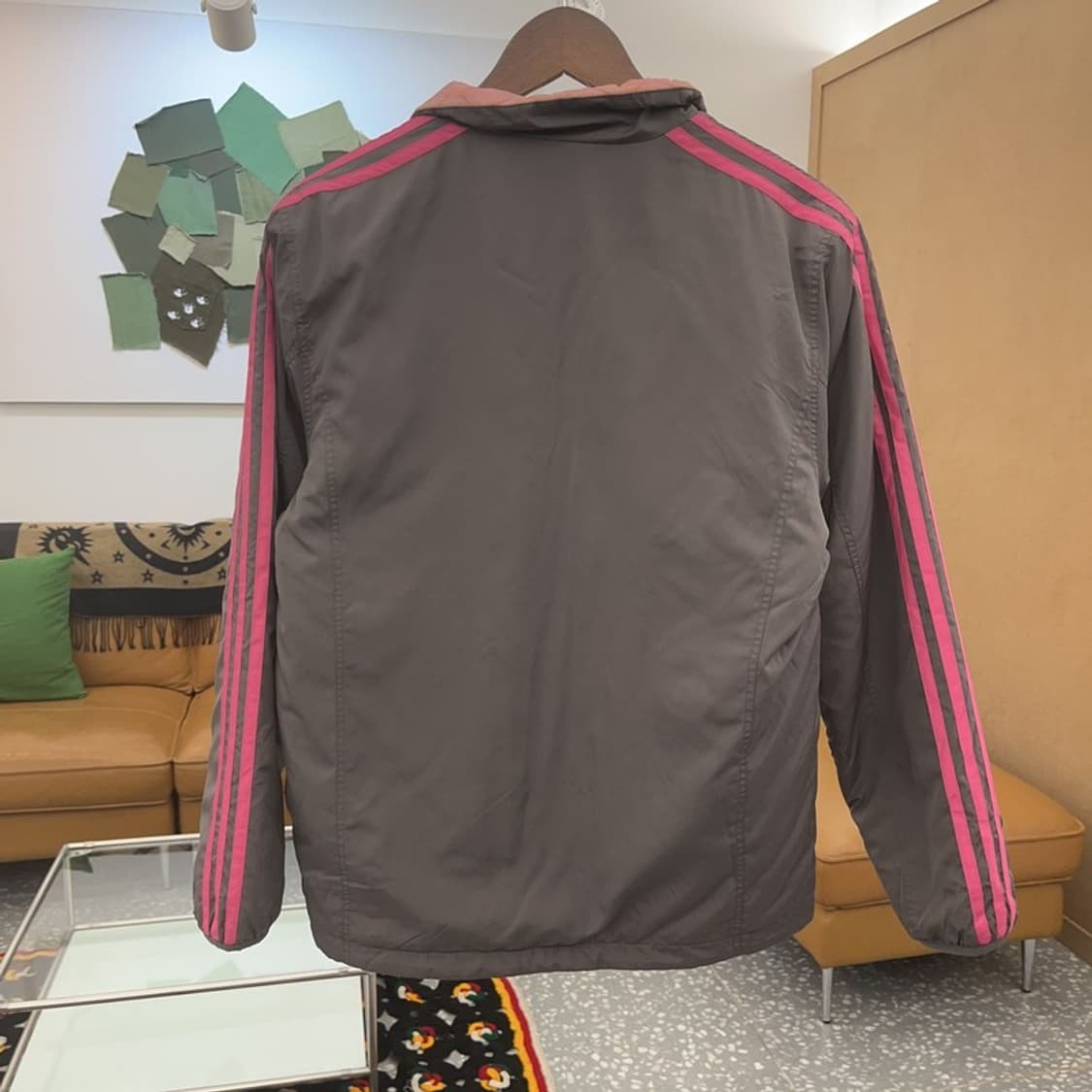 아디다스 올드스쿨 Y2K 그레이핑크 바람막이 퀄팅자켓 95 C08278 상품이미지3