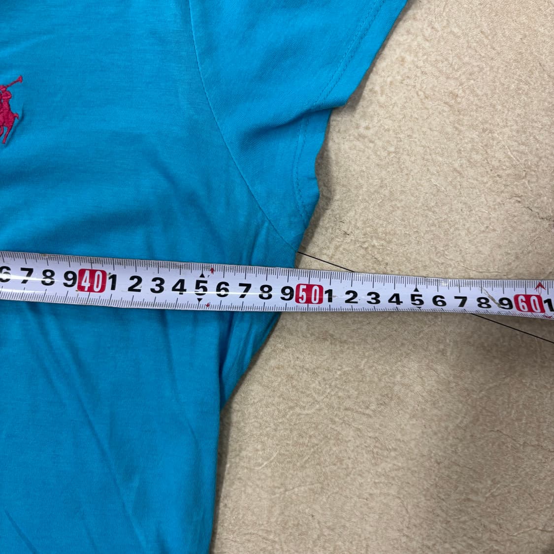 폴로 랄프로렌 포니 블루 브이넥 반팔티 상품이미지5