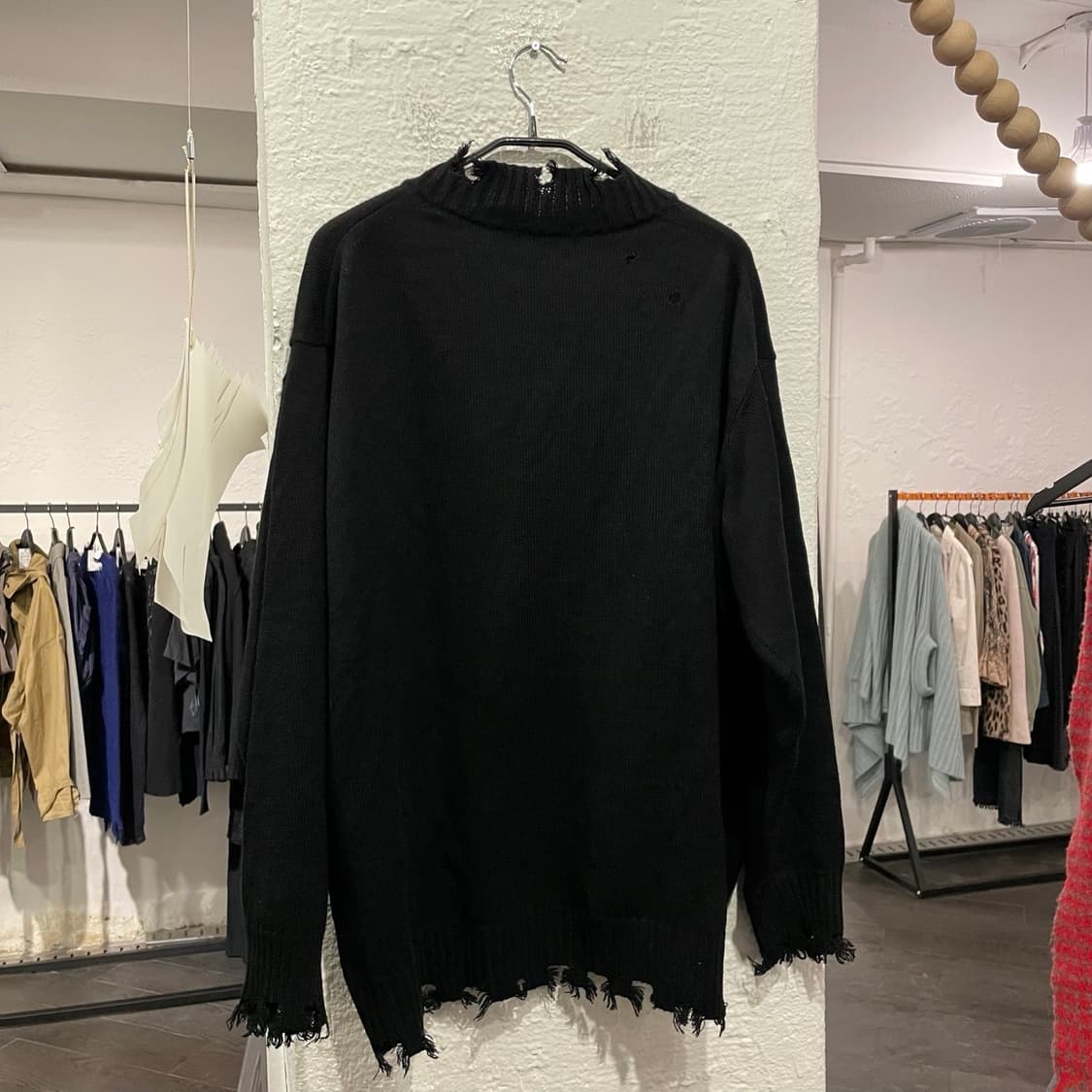 요지야마모토 디스트레스드 니트 상품이미지3