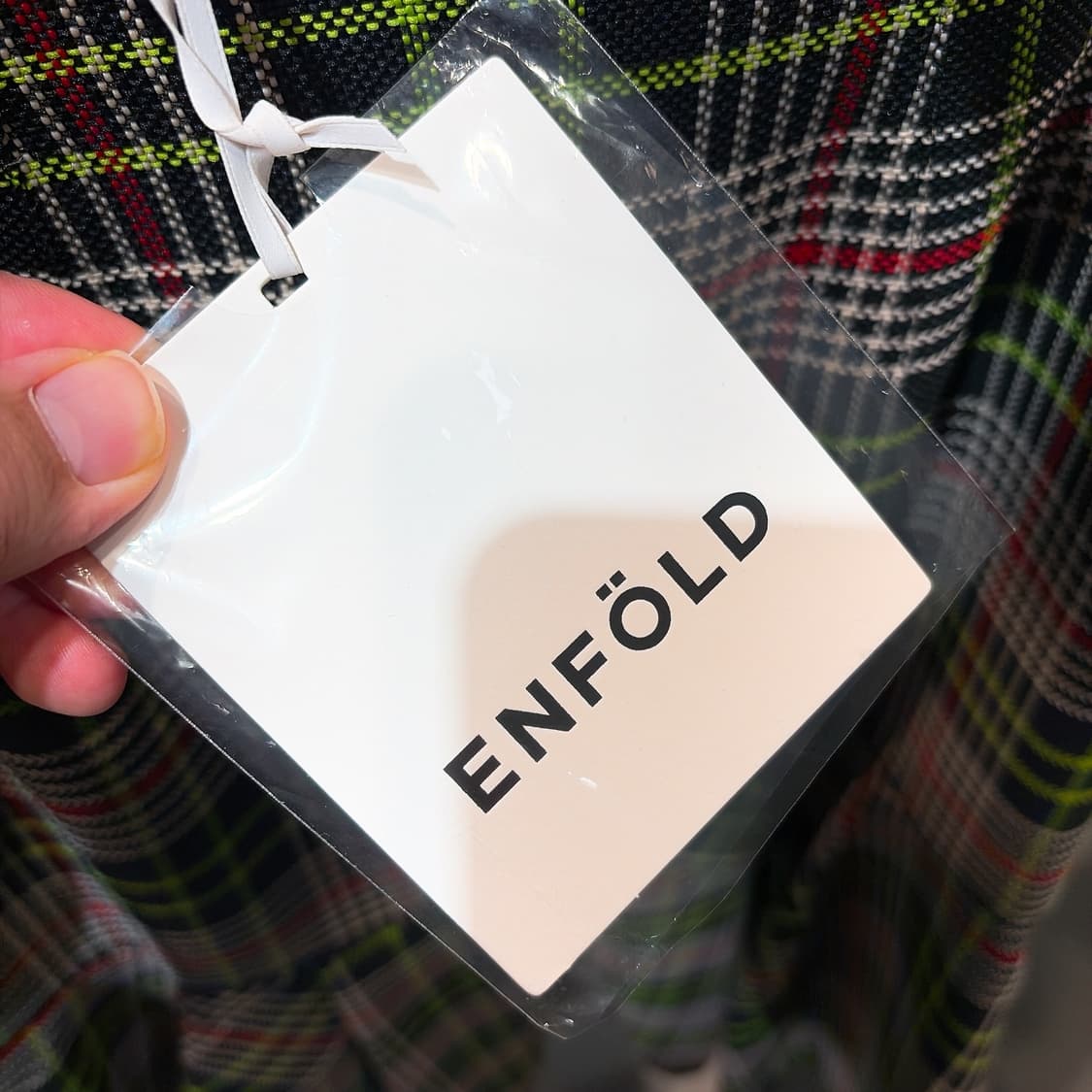 (정품/새상품) ENFOLD 엔폴드 여성 체크 플레어 스커트 상품이미지4