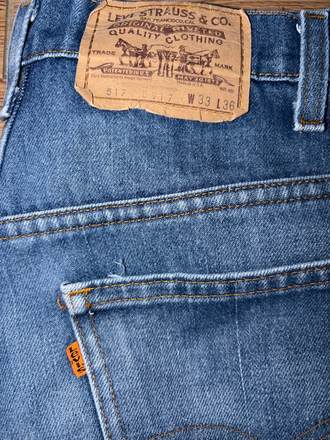 80s 빈티지 리바이스 517 표기 33x36 상품이미지3