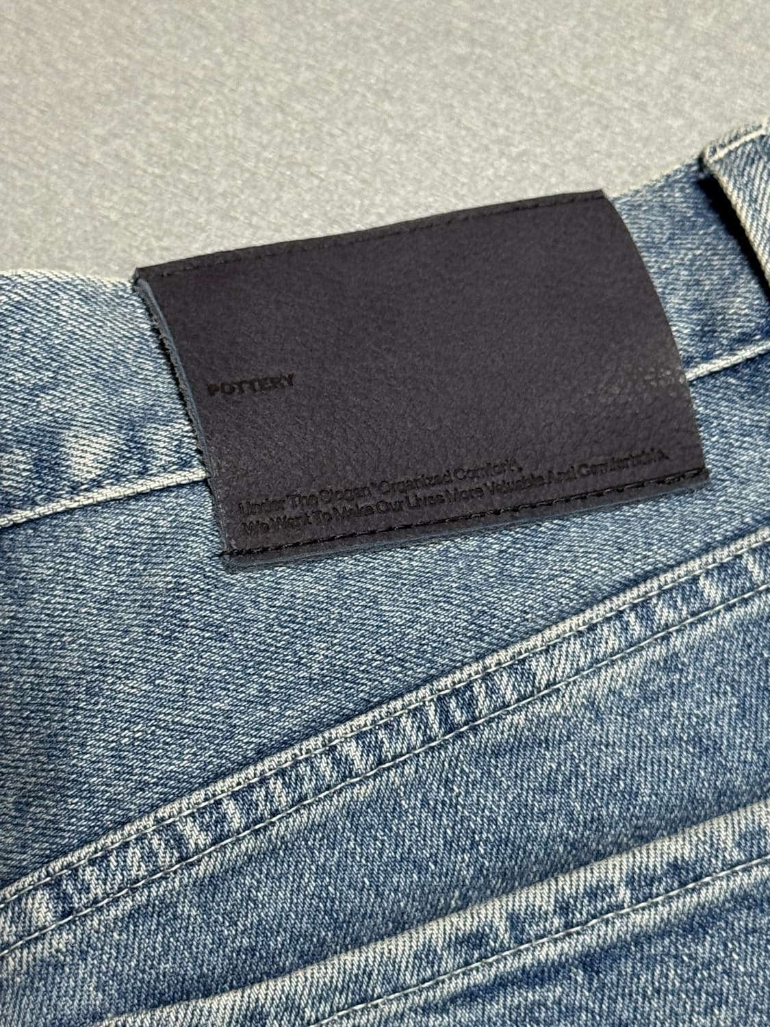 택포) 포터리 원워시드 컴포트 데님 라이트블루 1사이즈 상품이미지2