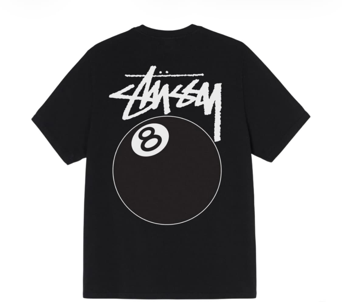 [M] 스투시 에잇볼 티셔츠 블랙 상품이미지2
