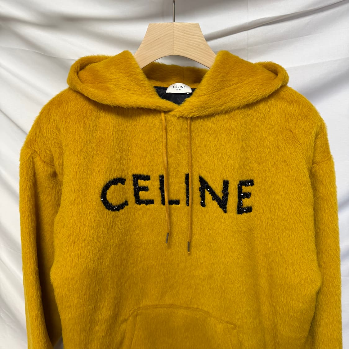 [S+급/L] 셀린느 글리터 로고 알파카 울 후드티 상품이미지2