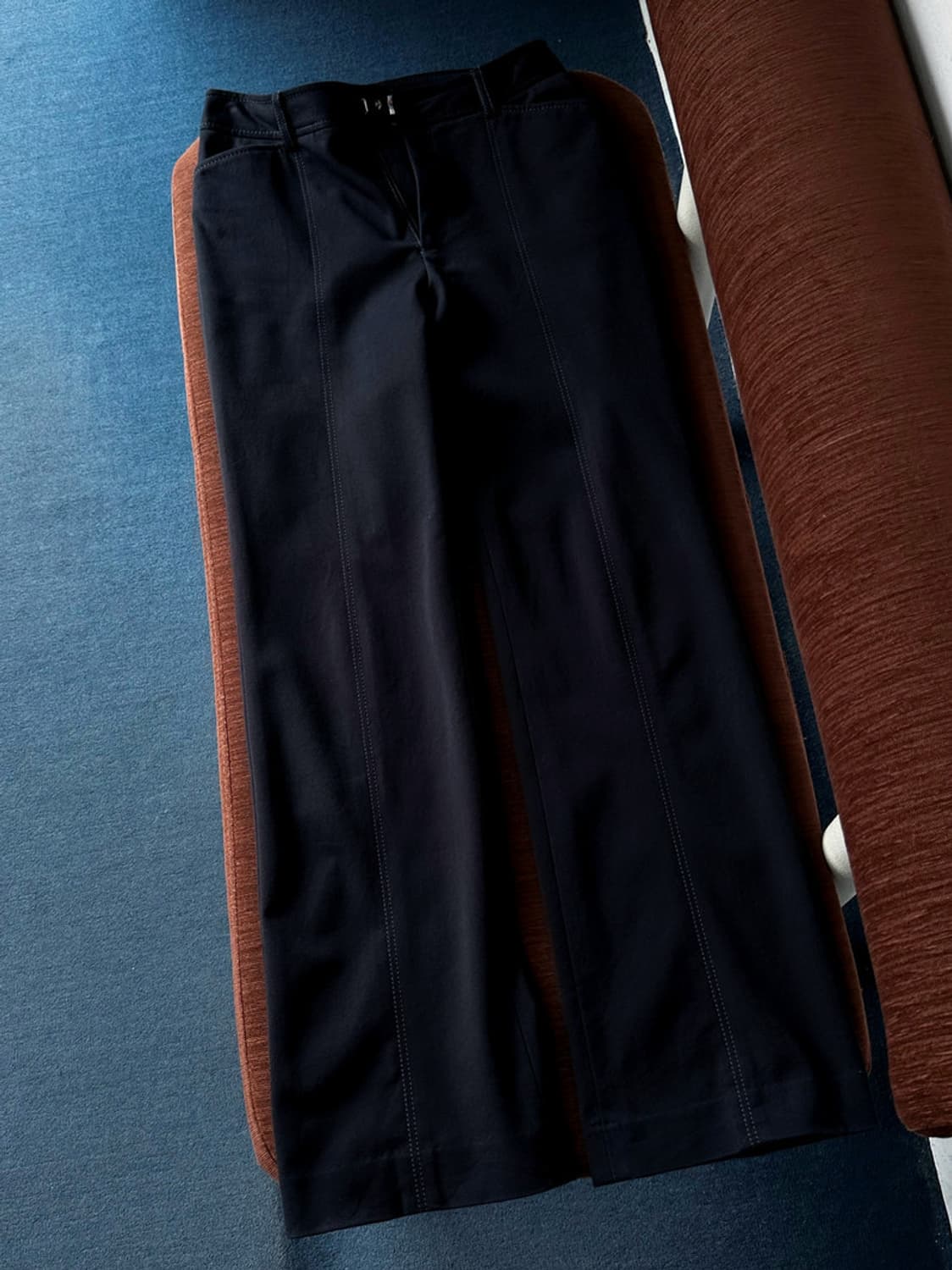 Cotton poly stretched panel trousers 상품이미지2