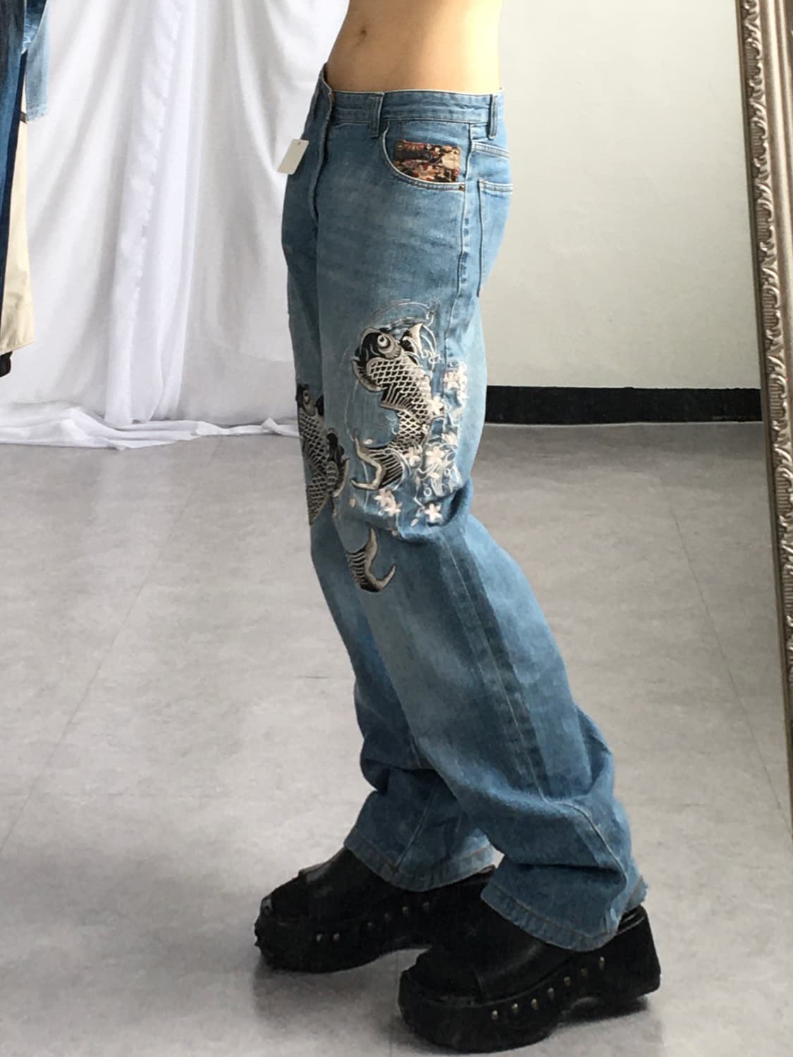 Oriental needle work denim pants 상품이미지8