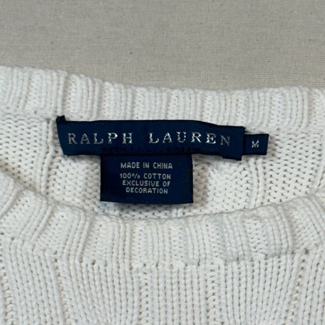 M) 폴로 랄프로렌 케이블 꽈배기 라운드넥 니트 상품이미지6