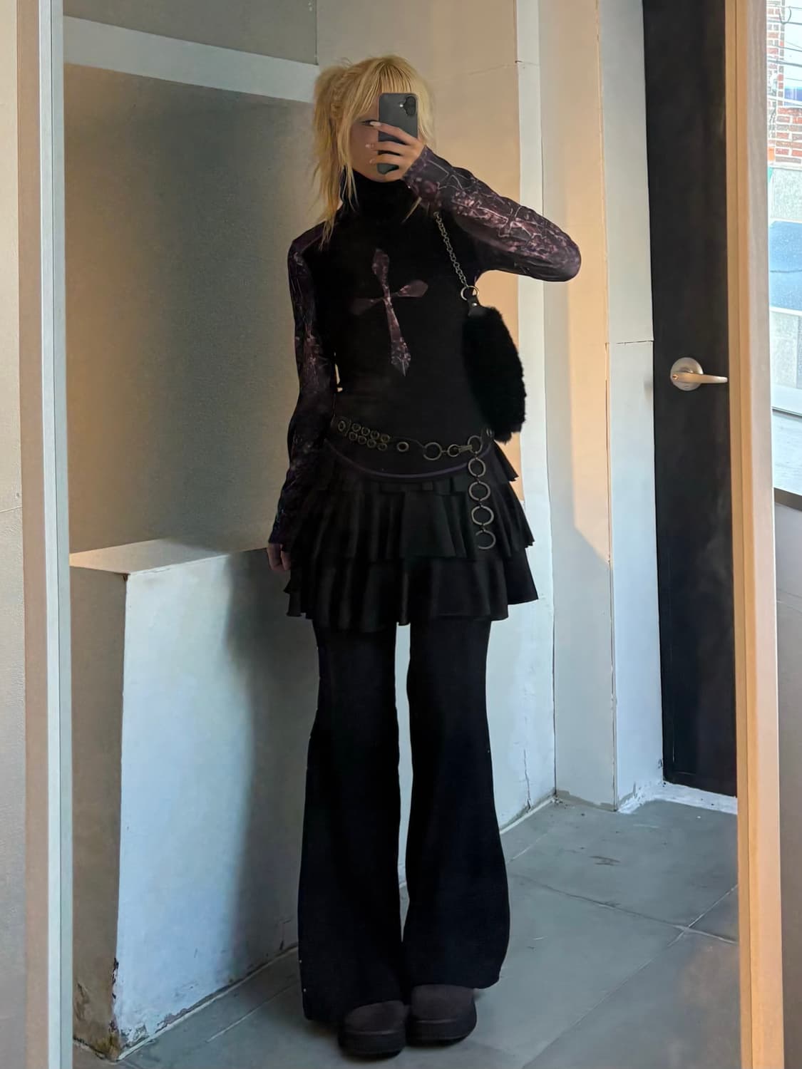 Ozz On cross turtleneck top 상품이미지6