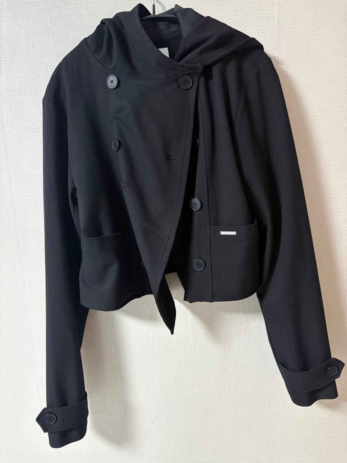 미세키서울 Cowl neck button Jacket BLACK  상품이미지2