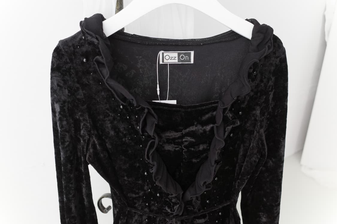 ozz on) beads velvet frill long sleeve 상품이미지2