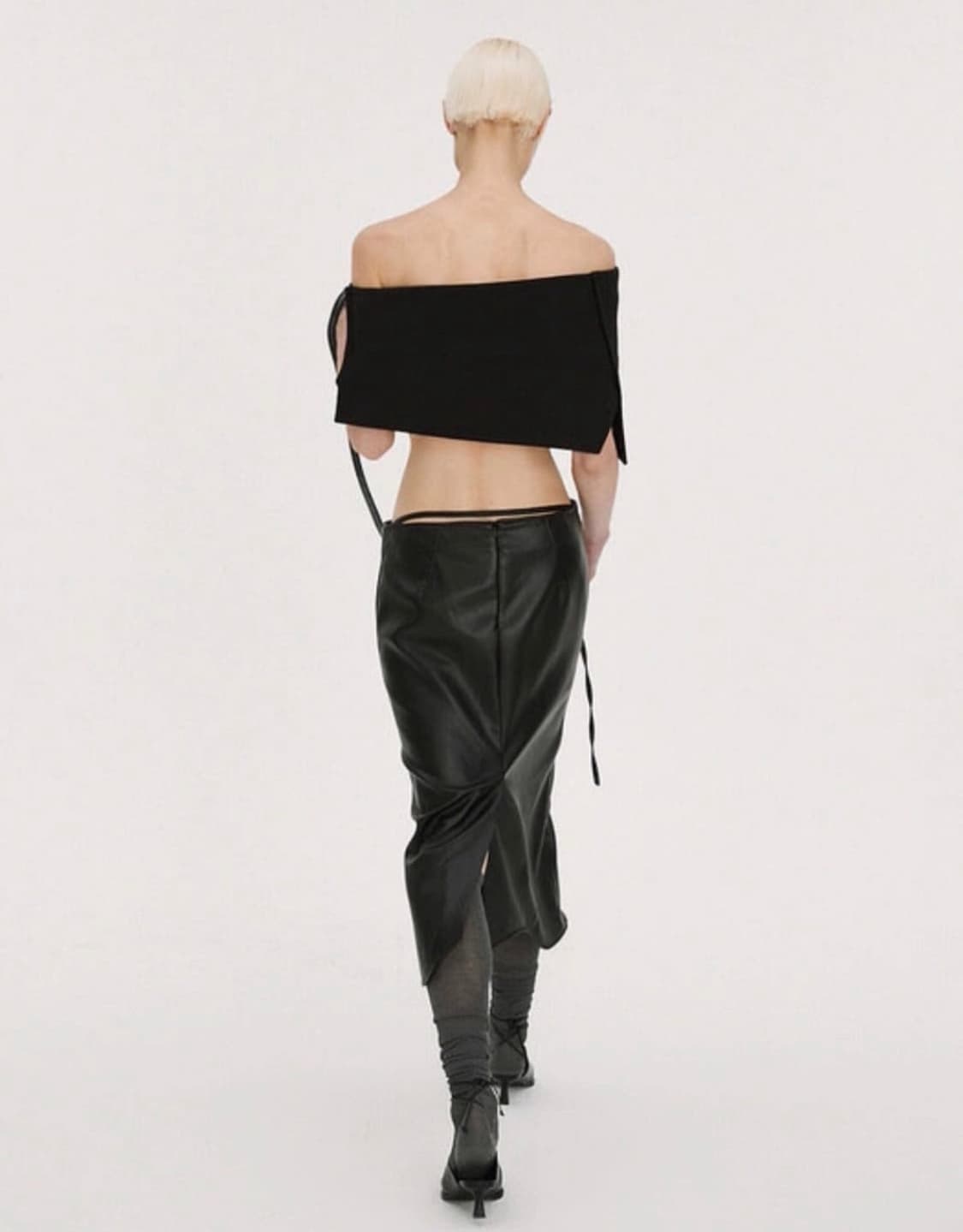 렉토 로우라이즈 레더스커트 s (새재품) 상품이미지2