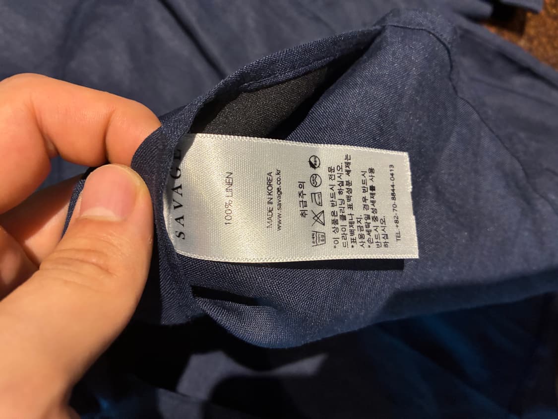 XL,L) SAVAGE 세비지 쿠반 린넨 셔츠 상품이미지5