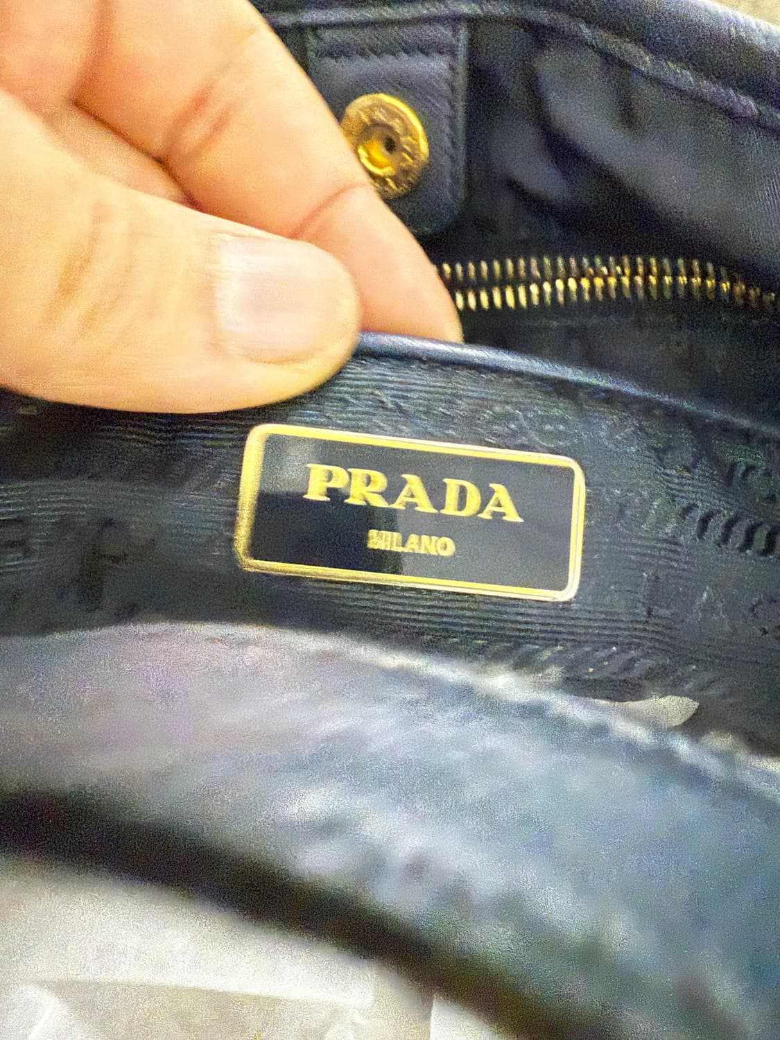 프라다 정품 네이비 포코노 쇼퍼백 상품이미지6