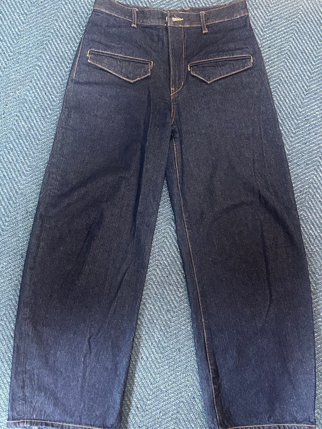 Aieul curved jeans (indigo)_48사이즈 상품이미지4