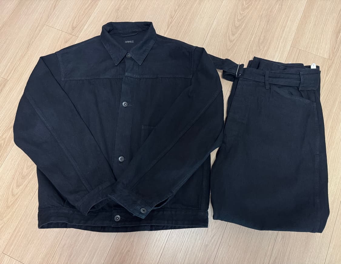 코모리 데님 셋업 새상품급 상품이미지1