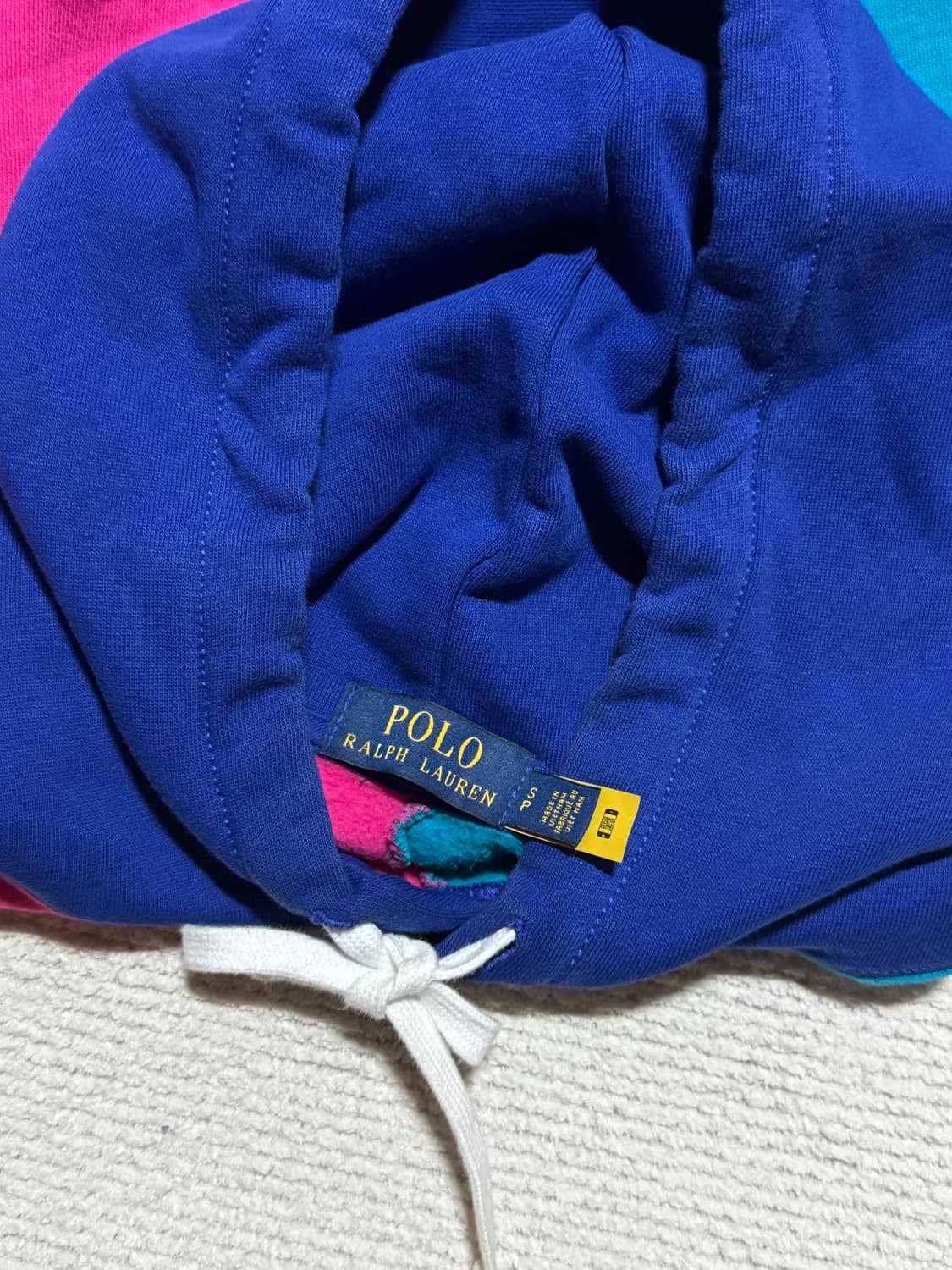 폴로 랄프로렌 컬러블록 후드티 M 상품이미지6