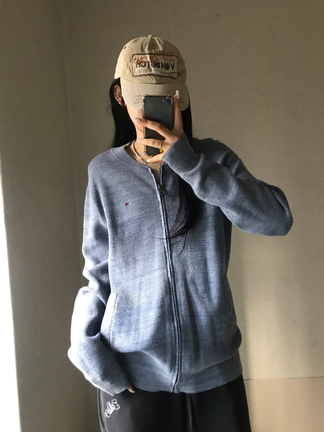 타미힐피거 연하늘 니트집업 상품이미지3