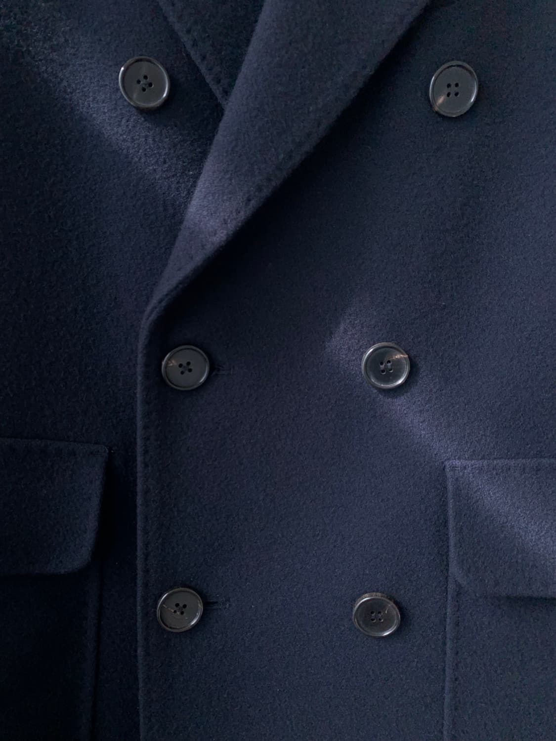 커스텀멜로우 더블코트 다크네이비 상품이미지3