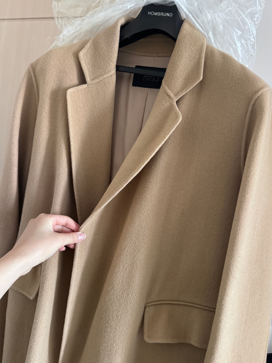 카멜 울90 코트 상품이미지3