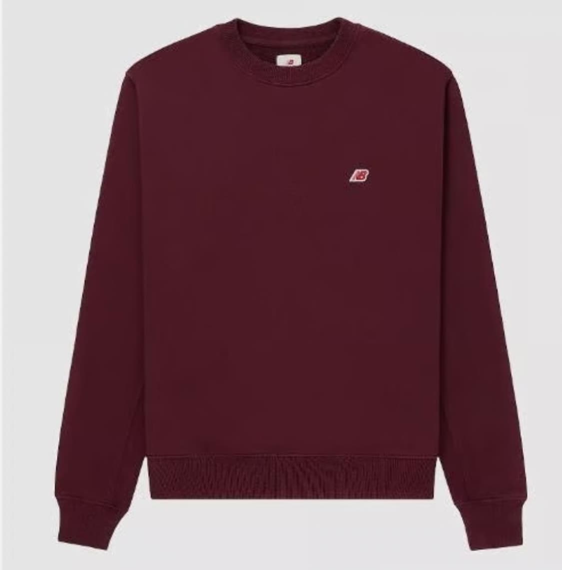 (정품/새상품) BALANCE 뉴발란스 공용 버건디 자수 로고 맨투맨 상품이미지4