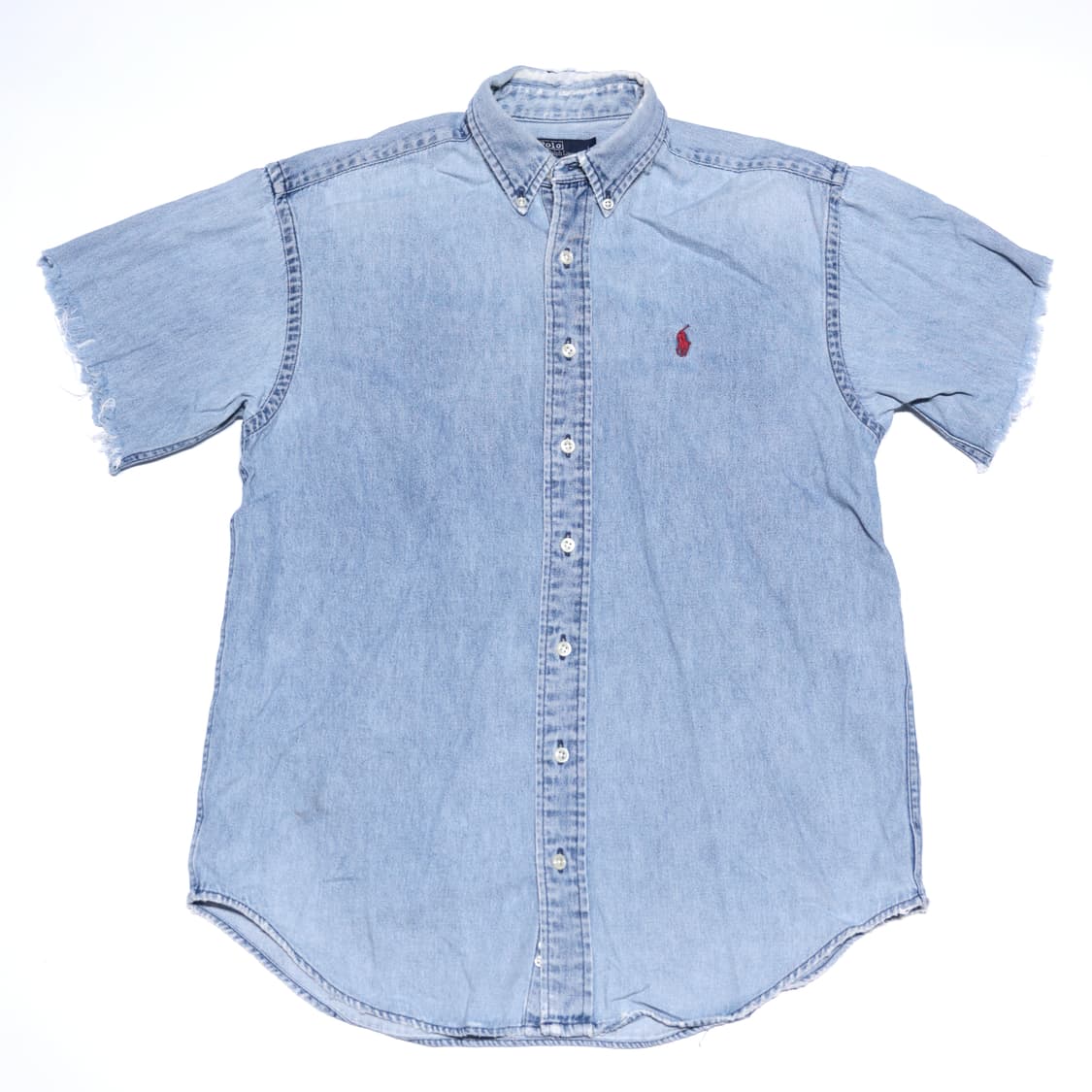 90s POLO Ralph Lauren denim half shirt 상품이미지1