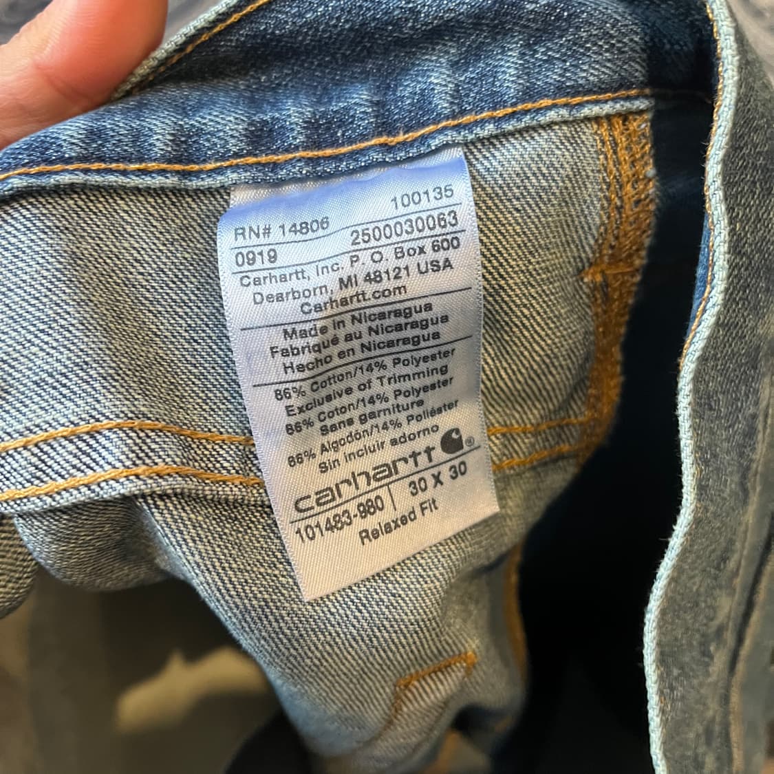 30X30 칼하트 데님 팬츠/W2345 상품이미지4