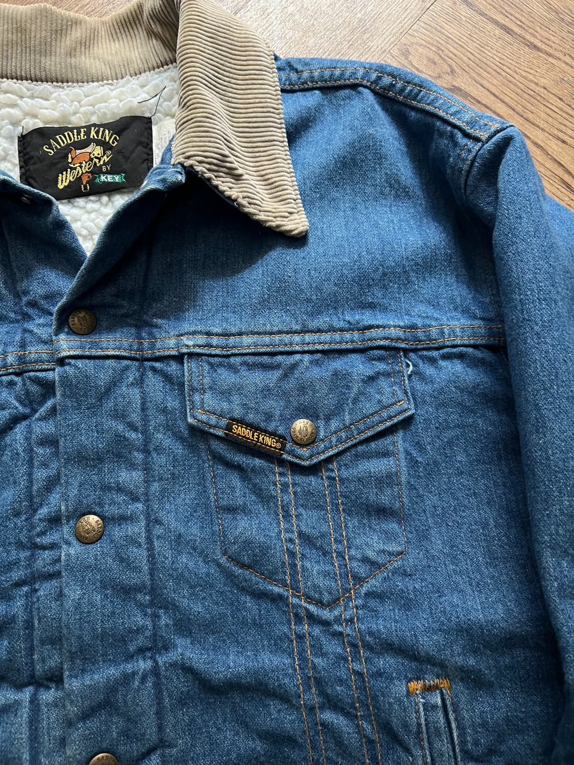 [2XL]90's Made in USA 쉐르파 라이닝 데님 트러커 자켓 상품이미지3