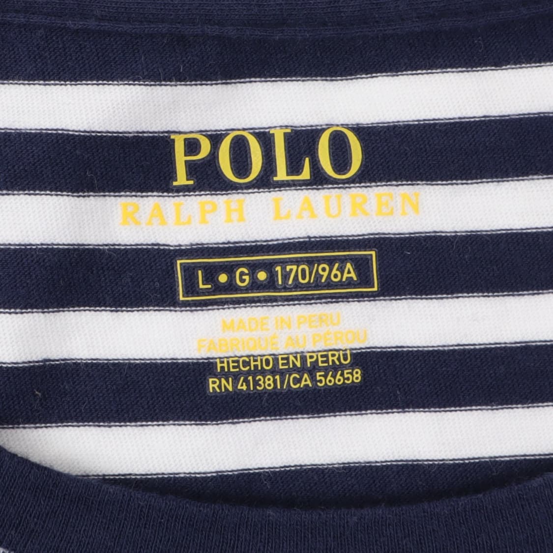 폴로 랄프로렌 네이비 스트라이프 하프 티셔츠 상품이미지8