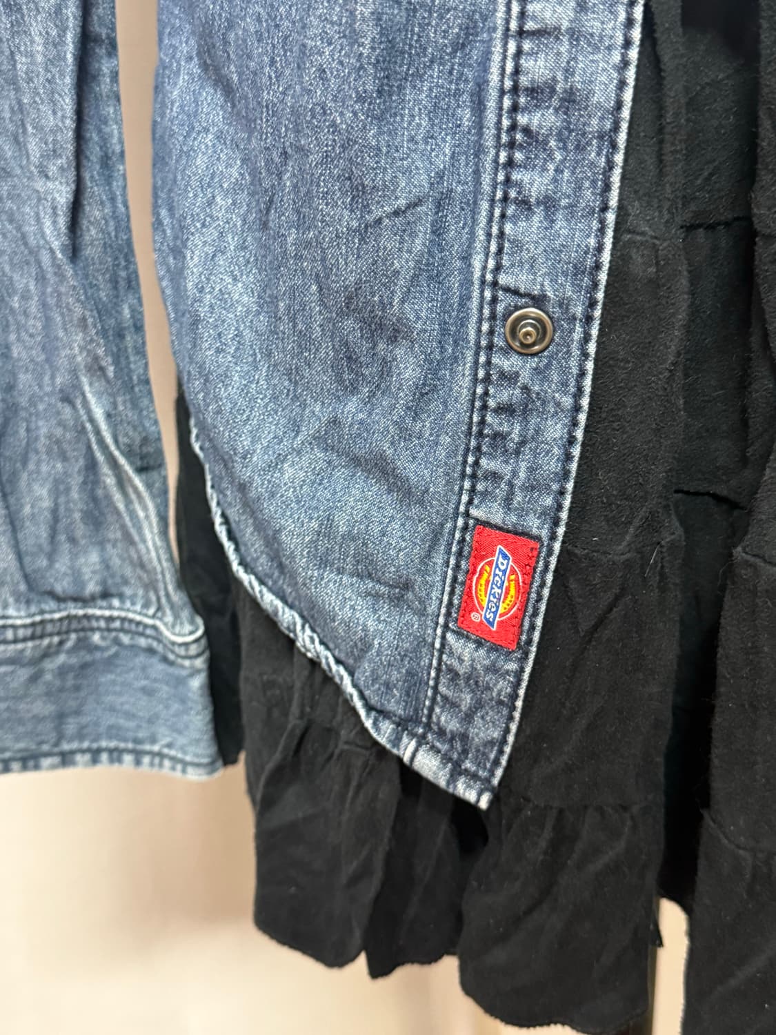 간절기템 디키즈 웨스턴 인디고 데님 셔츠 L 상품이미지3