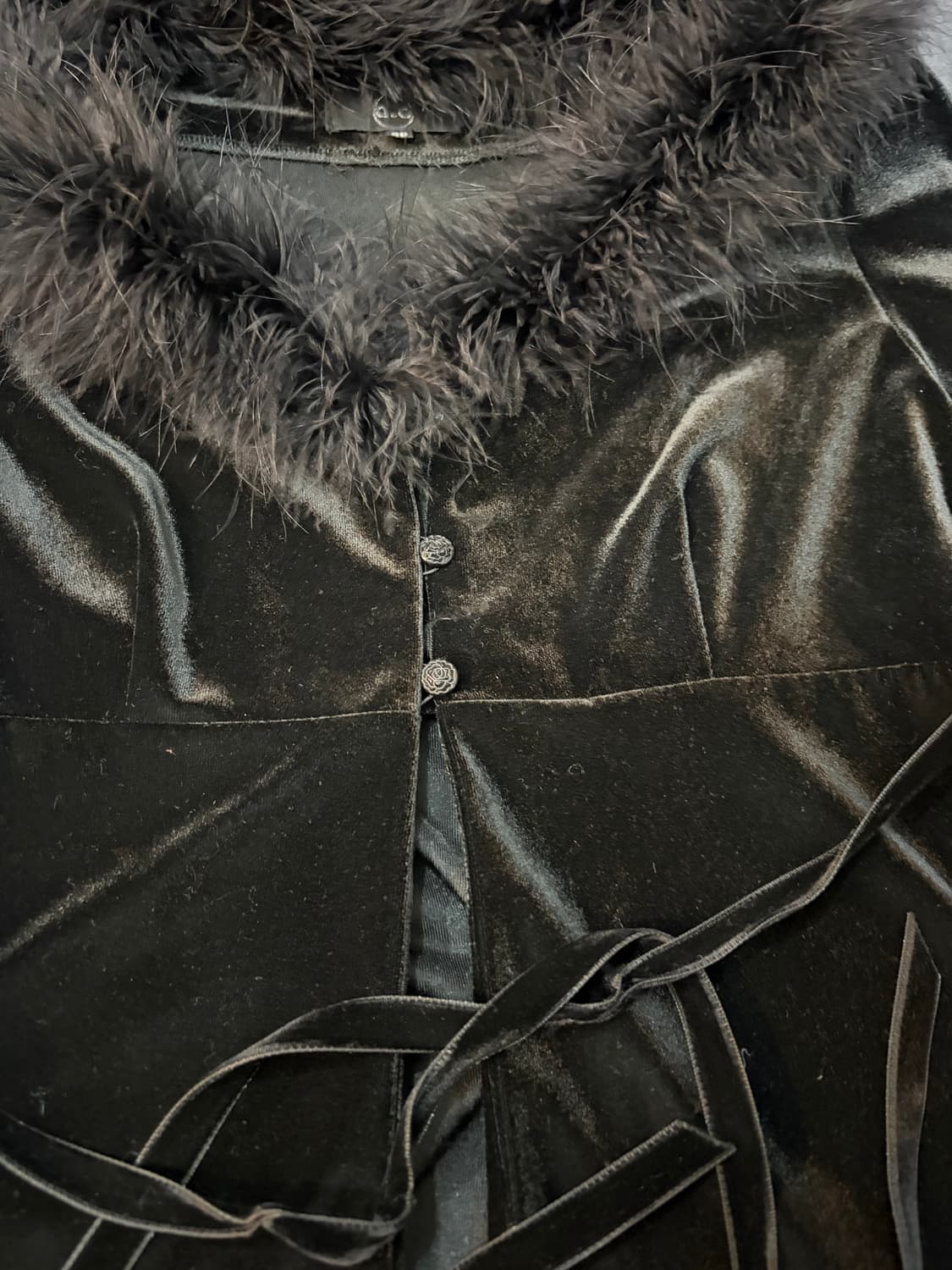 Gothic Velvet Fur Cardigan 상품이미지10