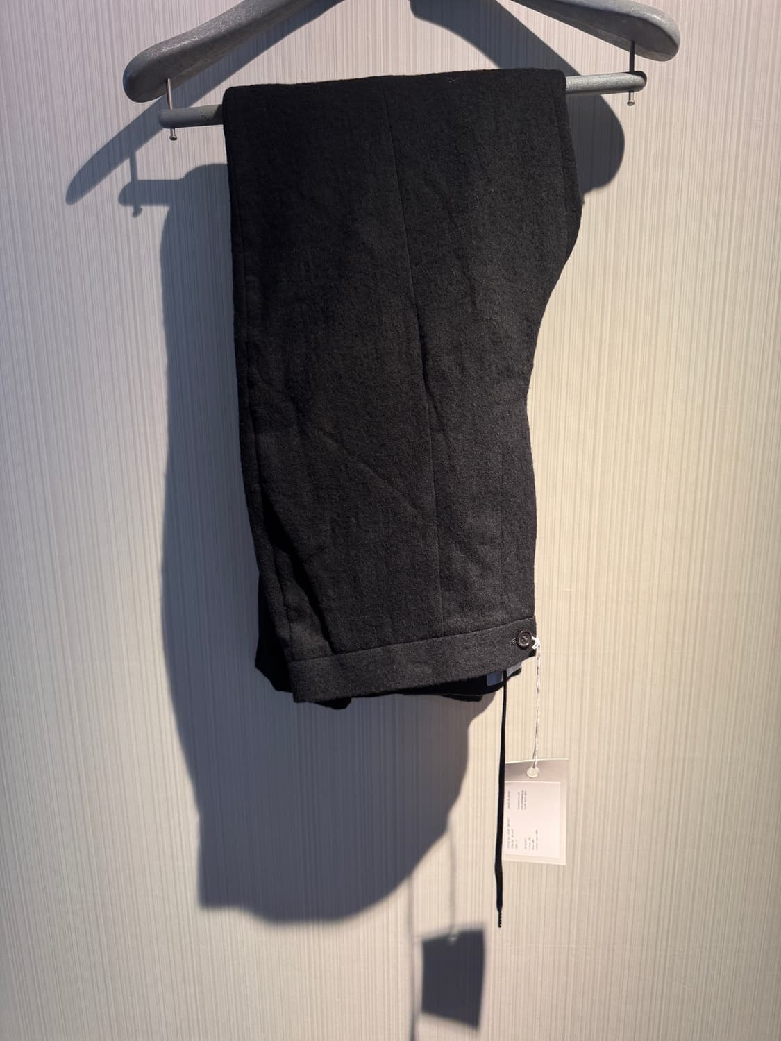 Marka / hem slit straight pants black /  상품이미지5