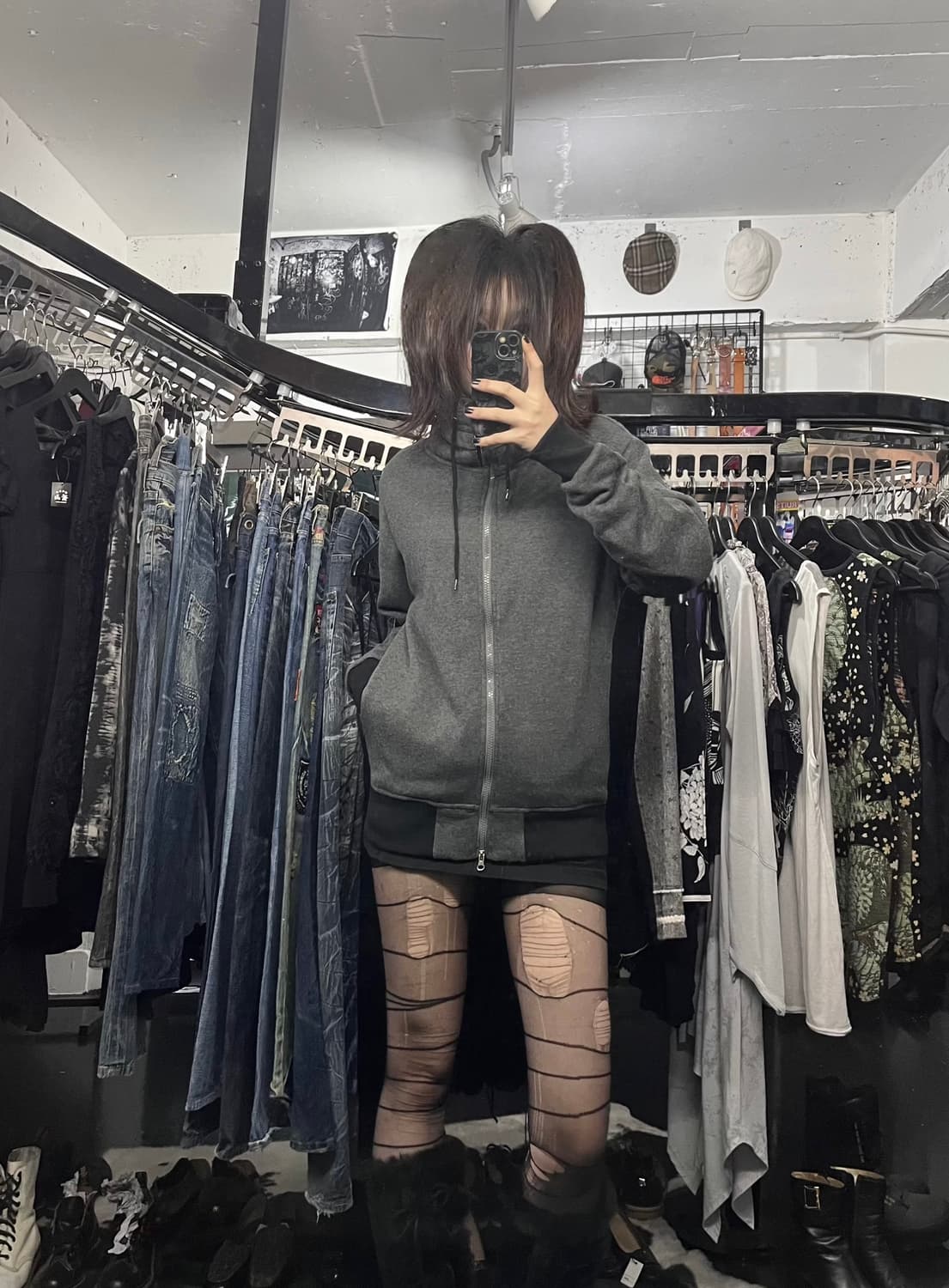 그레이 투웨이 집업 상품이미지2