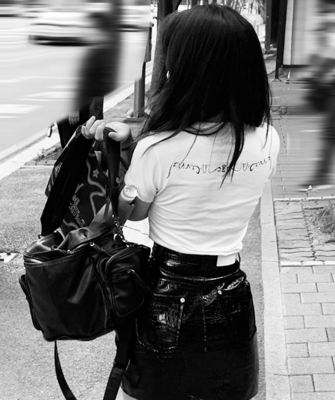 새상품) 보헤미안서울 크록레더스커트 상품이미지3