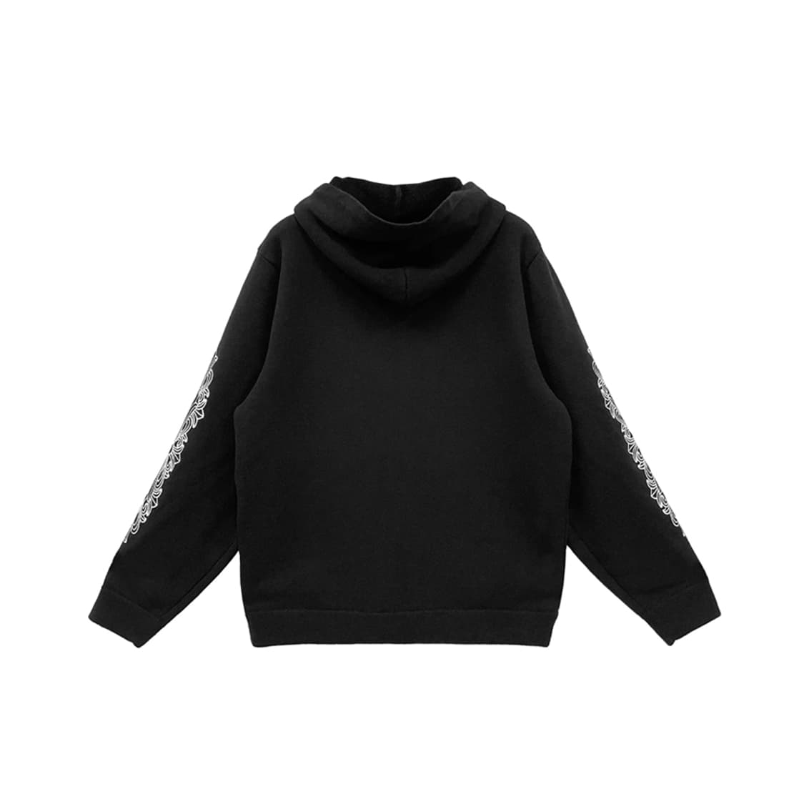 [XXL] 크롬하츠 캐시미어 플로랄 자수 후드 티셔츠 블랙 상품이미지2