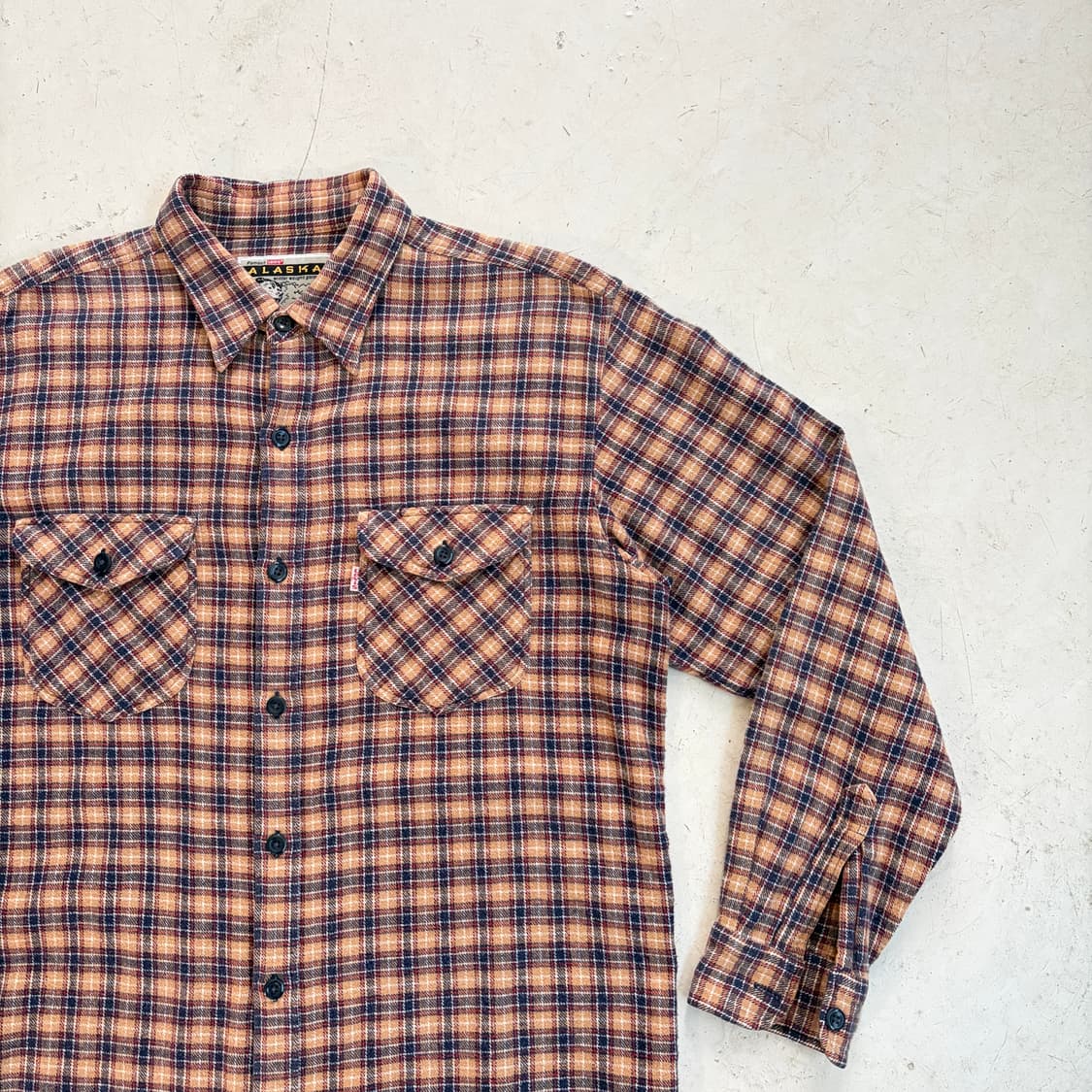 90s 리바이스 알래스카 빈티지 플란넬 체크셔츠 L 상품이미지2