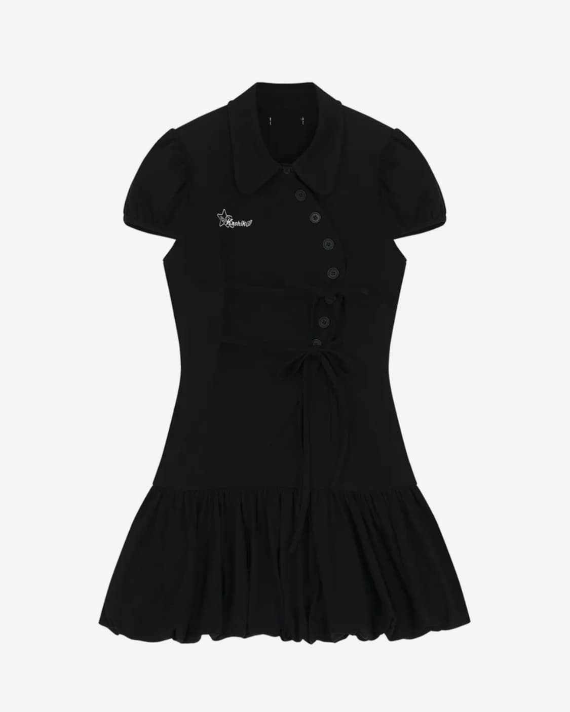 Kashiko 카시코 Puff Preppy Mini Dress Black 상품이미지2